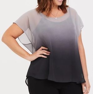GREY OMBRE CHIFFON BLOUSE (D1)